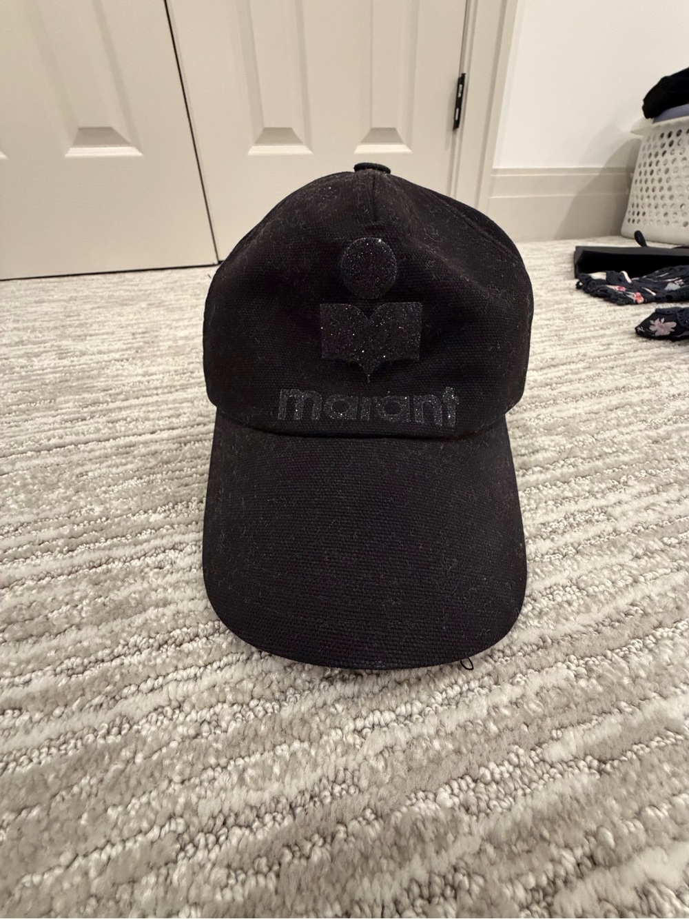 Isabel Marant Black Logo Baseball Cap